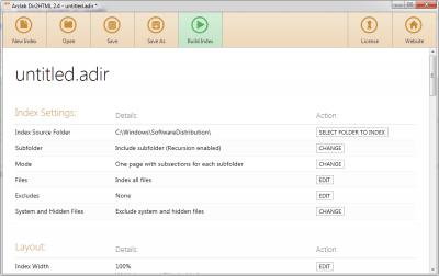 Screenshot of the application Arclab Dir2HTML - #5