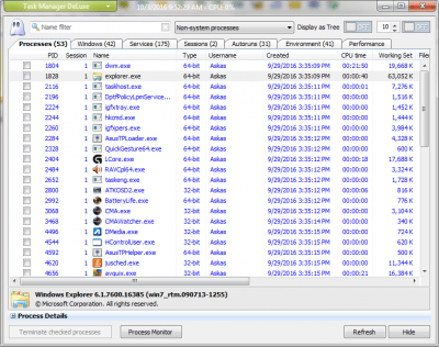 Screenshot of the application MiTeC Task Manager DeLuxe - #2