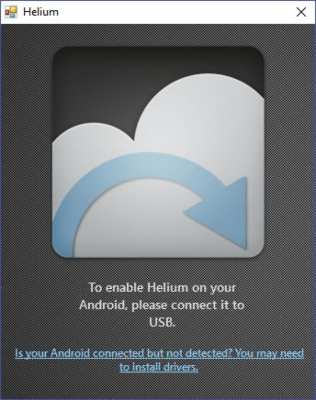 Screenshot of the application Helium - #1