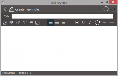 Screenshot of the application ZenR Notes - #3