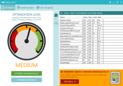 Screenshot of the application SSD Fresh - #5