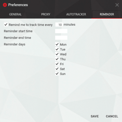 Screenshot of the application Toggl - #5