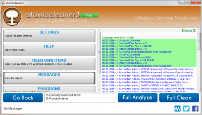 Screenshot of the application atomiccleaner3 - #5