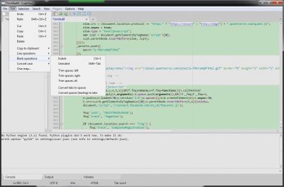 Screenshot of the application CudaText - #4