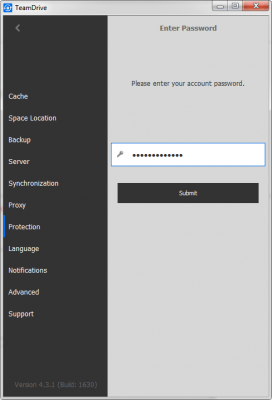 Screenshot of the application TeamDrive - #3
