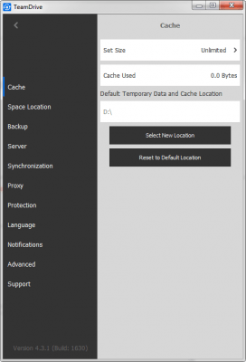 Screenshot of the application TeamDrive - #5
