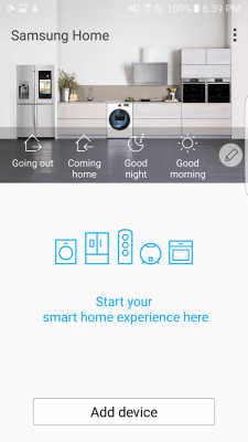 Screenshot of the application Samsung Smart Home - #1