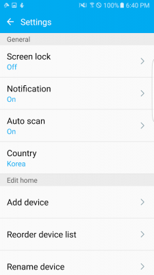 Screenshot of the application Samsung Smart Home - #4