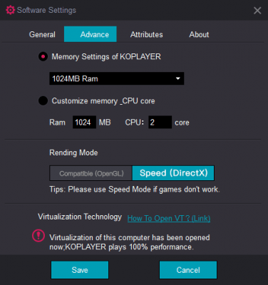 Screenshot of the application KOPLAYER - #4