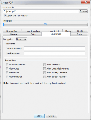 Screenshot of the application PDFreactor - #2