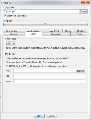 Screenshot of the application PDFreactor - #3
