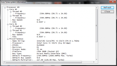 Screenshot of the application Core Temp - #6
