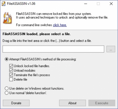 Screenshot of the application FileASSASSIN - #1