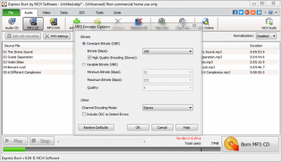 Screenshot of the application Express Burn - #5