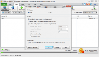 Screenshot of the application Express Burn - #6