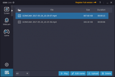 Screenshot of the application GOM Cam - #6
