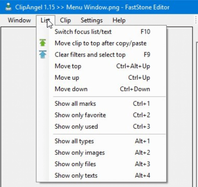 Screenshot of the application ClipAngel - #10