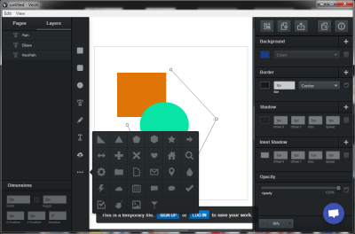 Screenshot of the application Vectr - #3
