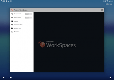 Screenshot of the application Amazon WorkSpaces - #2