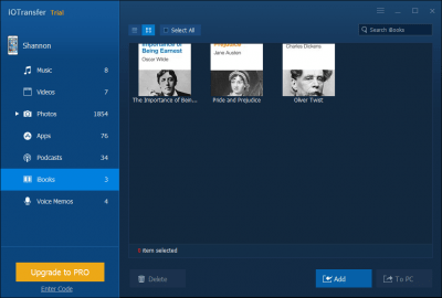 Screenshot of the application IOTransfer - #7