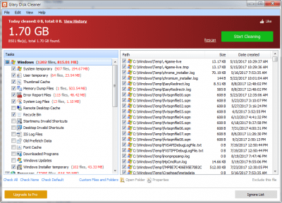 Screenshot of the application Glary Disk Cleaner - #1