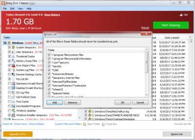 Screenshot of the application Glary Disk Cleaner - #2