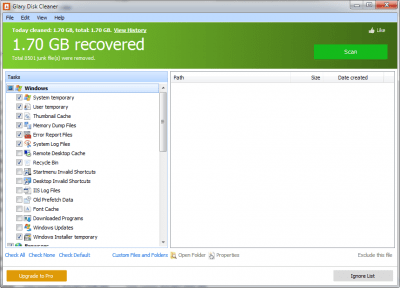 Screenshot of the application Glary Disk Cleaner - #3