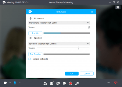 Screenshot of the application ezTalks - #3