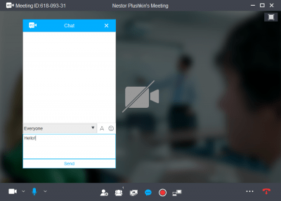 Screenshot of the application ezTalks - #4
