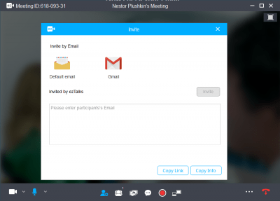 Screenshot of the application ezTalks - #5