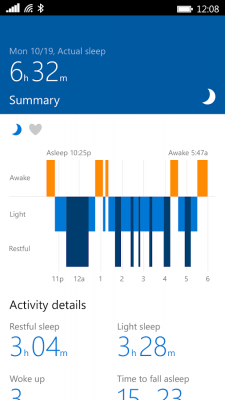 Screenshot of the application Microsoft Band - #4