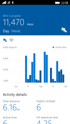 Screenshot of the application Microsoft Band - #6