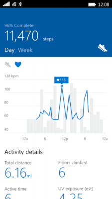 Screenshot of the application Microsoft Band - #7
