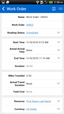 Screenshot of the application Field Service Mobile (2017) - #9