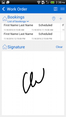 Screenshot of the application Field Service Mobile (2017) - #11