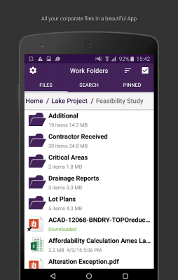 Screenshot of the application Work Folders - #1