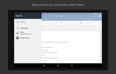 Screenshot of the application Work Folders - #10
