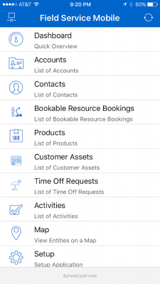 Screenshot of the application Field Service Mobile (2016) - #2