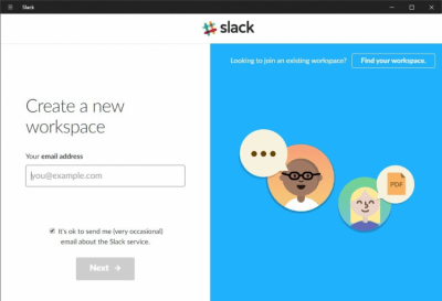 Screenshot of the application Slack for Windows - #2