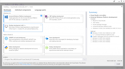 Screenshot of the application Microsoft Visual Studio Community - #1