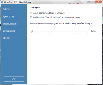 Screenshot of the application Clean Space - #3