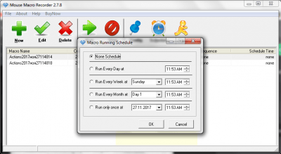 Screenshot of the application Mouse Macro Recorder - #2