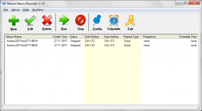 Screenshot of the application Mouse Macro Recorder - #3