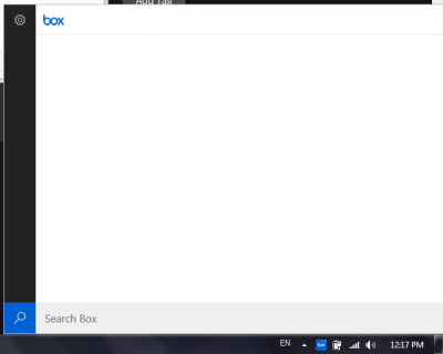 Screenshot of the application Box Sync - #3
