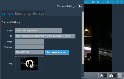 Screenshot of the application AnyCam - #3