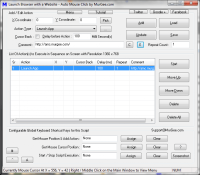 Screenshot of the application Auto Mouse Click - #2