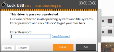 Screenshot of the application Lock USB - #1