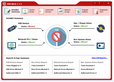 Screenshot of the application USB Block - #1