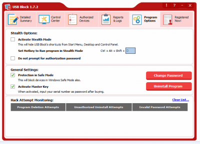 Screenshot of the application USB Block - #4