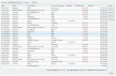 Screenshot of the application Eqonomize! - #4